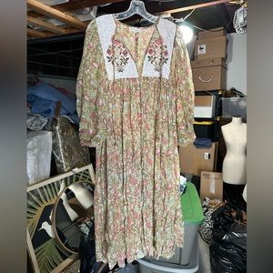 Daughters of India brand floral cotton dress size L